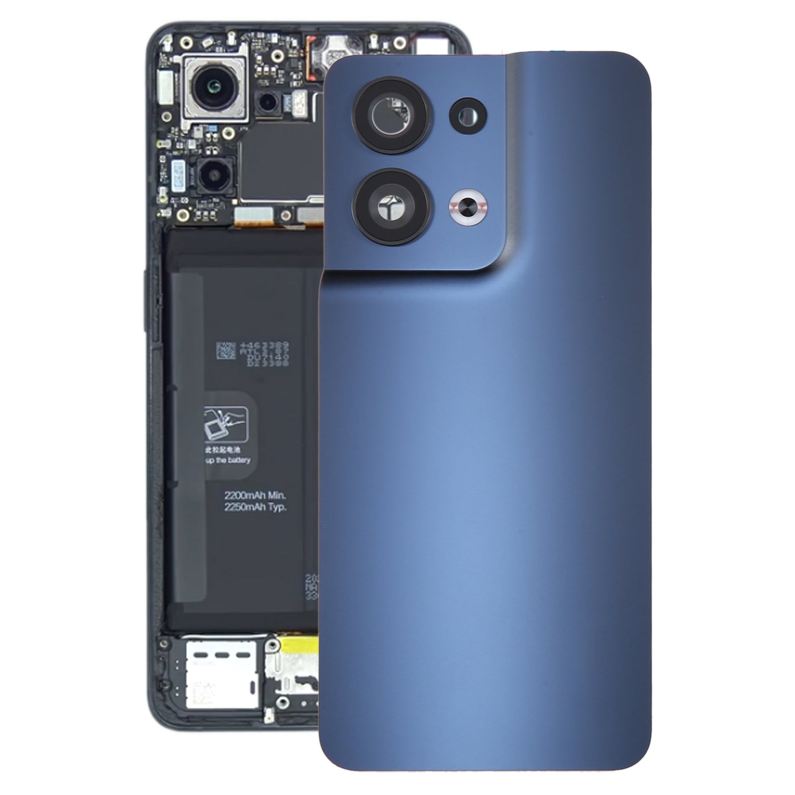 For-OPPO-Reno8-5G-Original-Battery-Back-Cover-with-Camera-Lens-Frame(Black)