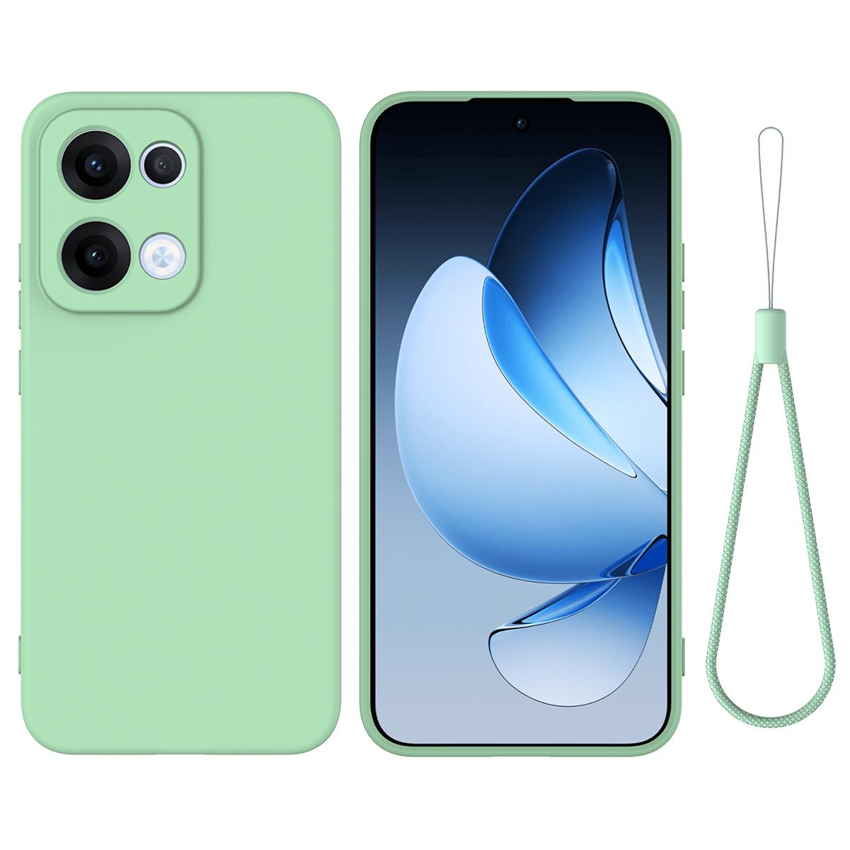 For-OPPO-Reno13-5G-Global-Solid-Color-Liquid-Silicone-Dropproof-Full-Coverage-Phone-Case(Green)
