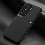 For-OPPO-Reno11-Pro-5G-China-Classic-Tilt-Strip-Grain-Magnetic-PC-Hybrid-TPU-Phone-Case(Black)