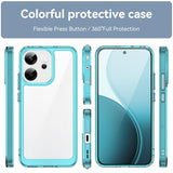 For-OPPO-Reno14-Global-Colorful-Series-Acrylic-Hybrid-TPU-Phone-Case(Transparent-Blue)