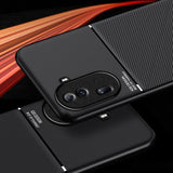 For-OPPO-Reno11-Pro-5G-China-Classic-Tilt-Strip-Grain-Magnetic-PC-Hybrid-TPU-Phone-Case(Black)