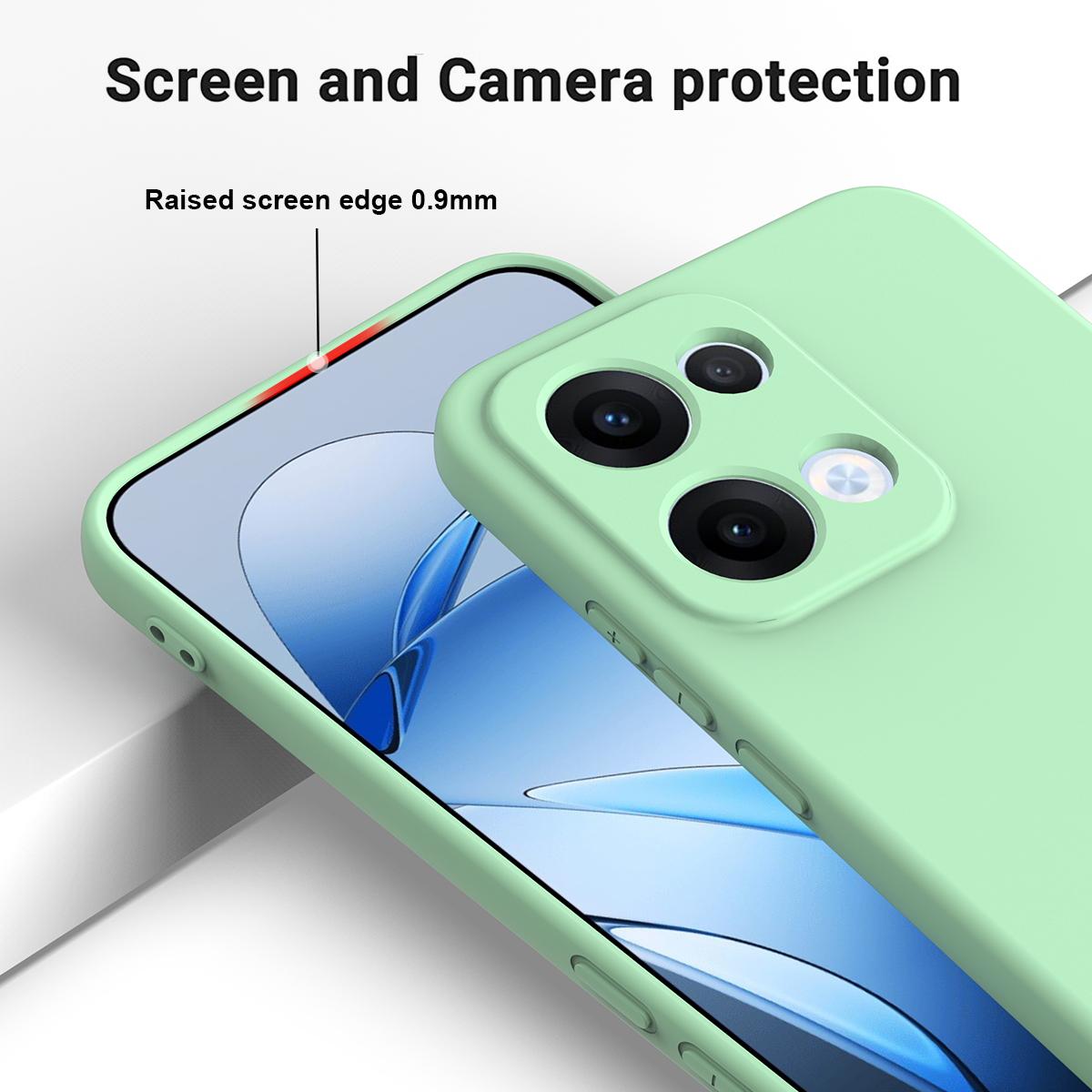 For-OPPO-Reno13-5G-Global-Solid-Color-Liquid-Silicone-Dropproof-Full-Coverage-Phone-Case(Green)