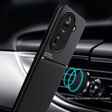 For-OPPO-Reno11-Pro-5G-China-Classic-Tilt-Strip-Grain-Magnetic-PC-Hybrid-TPU-Phone-Case(Black)