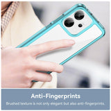 For-OPPO-Reno14-Global-Colorful-Series-Acrylic-Hybrid-TPU-Phone-Case(Transparent-Blue)