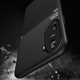 For-OPPO-Reno11-Pro-5G-China-Classic-Tilt-Strip-Grain-Magnetic-PC-Hybrid-TPU-Phone-Case(Black)