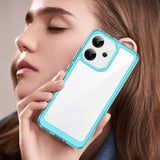 For-OPPO-Reno14-Global-Colorful-Series-Acrylic-Hybrid-TPU-Phone-Case(Transparent-Blue)