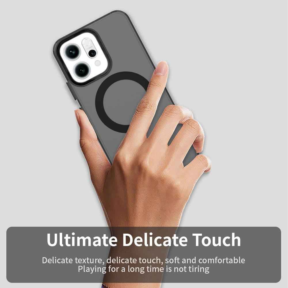 For-OPPO-Reno14-Global-Candy-Magsafe-PC-Hybrid-TPU-Phone-Case(Black)