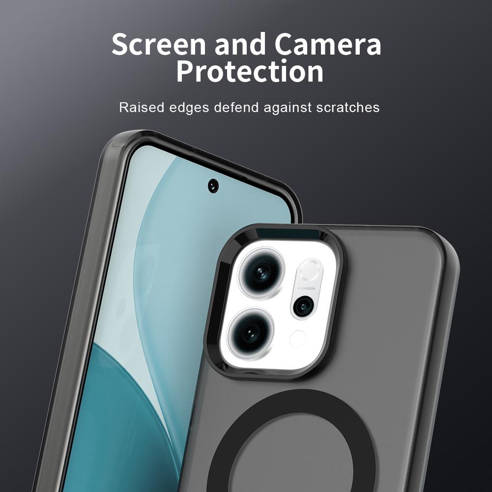 For-OPPO-Reno14-Global-Candy-Magsafe-PC-Hybrid-TPU-Phone-Case(Black)
