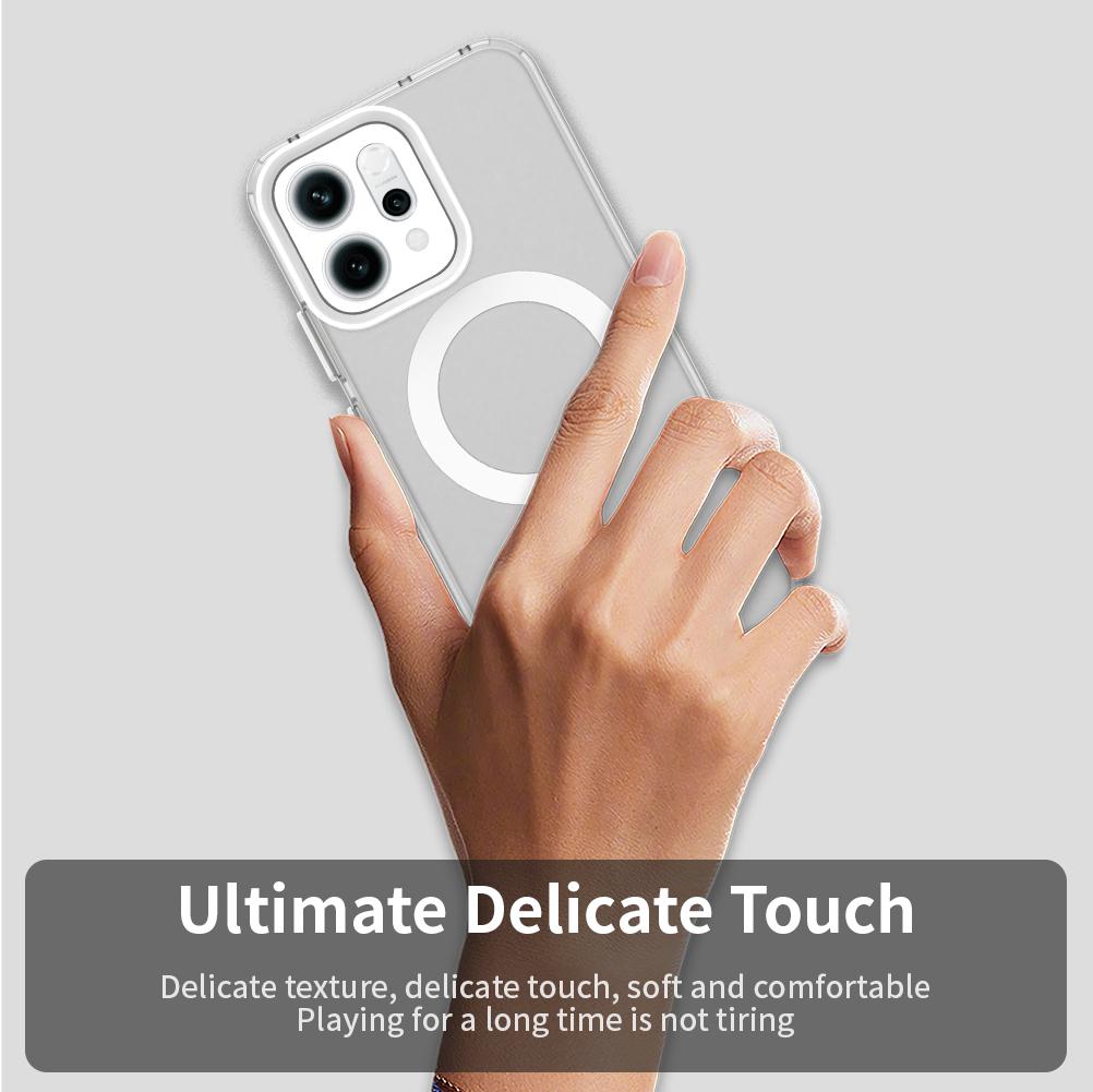 For-OPPO-Reno14-Global-Candy-Magsafe-PC-Hybrid-TPU-Phone-Case(White)