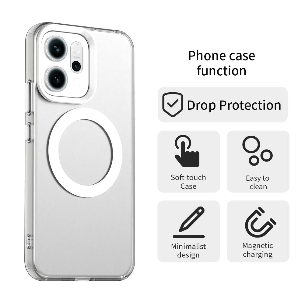 For-OPPO-Reno14-Global-Candy-Magsafe-PC-Hybrid-TPU-Phone-Case(White)