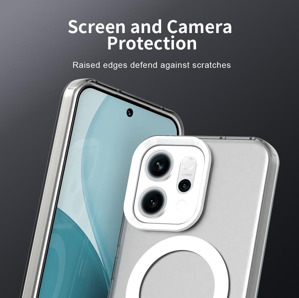For-OPPO-Reno14-Global-Candy-Magsafe-PC-Hybrid-TPU-Phone-Case(White)