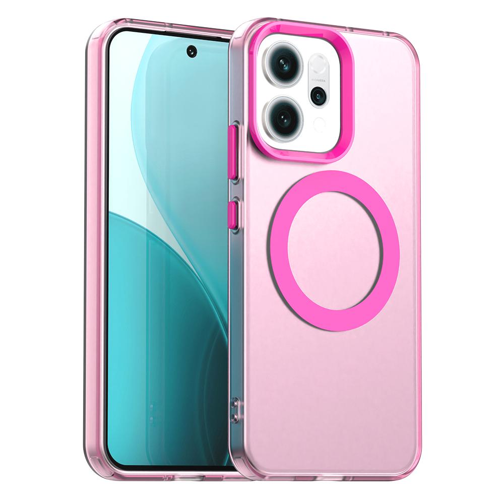 For-OPPO-Reno14-Global-Candy-Magsafe-PC-Hybrid-TPU-Phone-Case(Red)