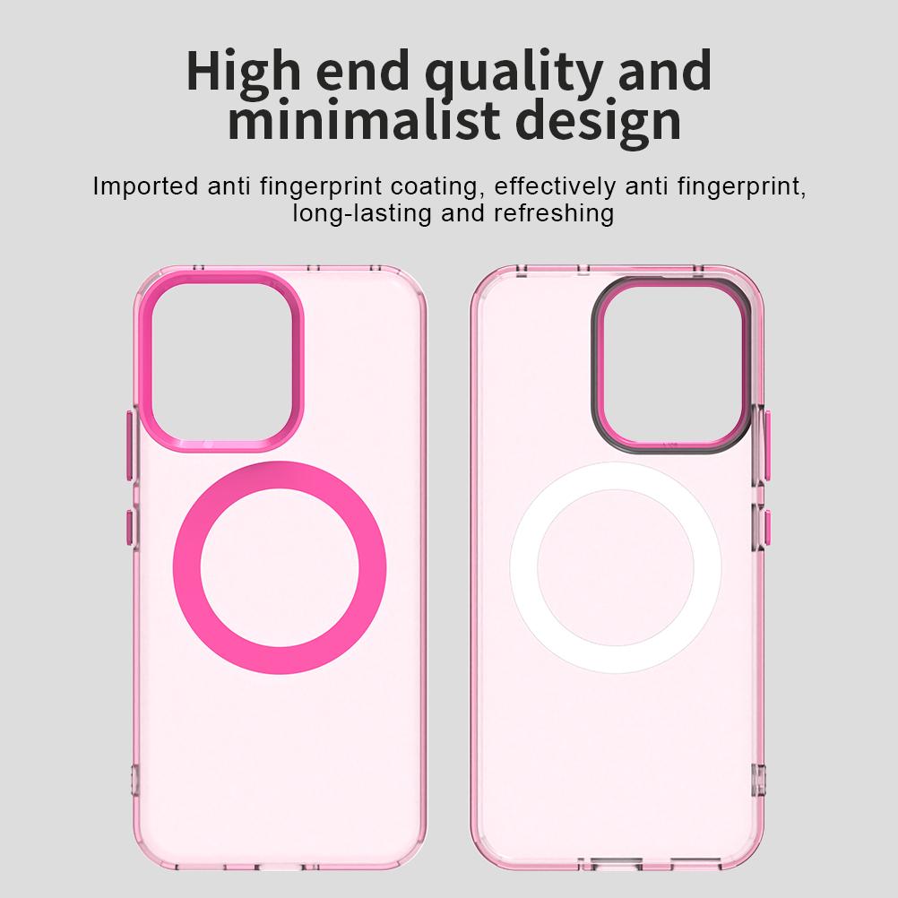 For-OPPO-Reno14-Global-Candy-Magsafe-PC-Hybrid-TPU-Phone-Case(Red)