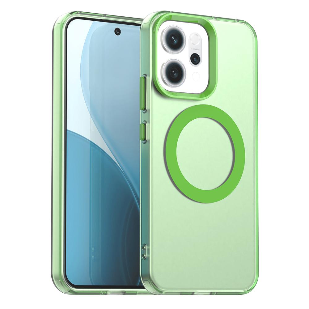 For-OPPO-Reno14-Global-Candy-Magsafe-PC-Hybrid-TPU-Phone-Case(Green)