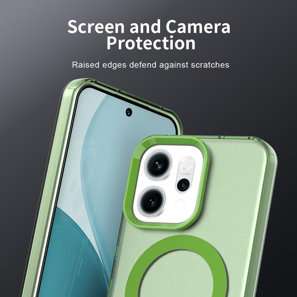 For-OPPO-Reno14-Global-Candy-Magsafe-PC-Hybrid-TPU-Phone-Case(Green)