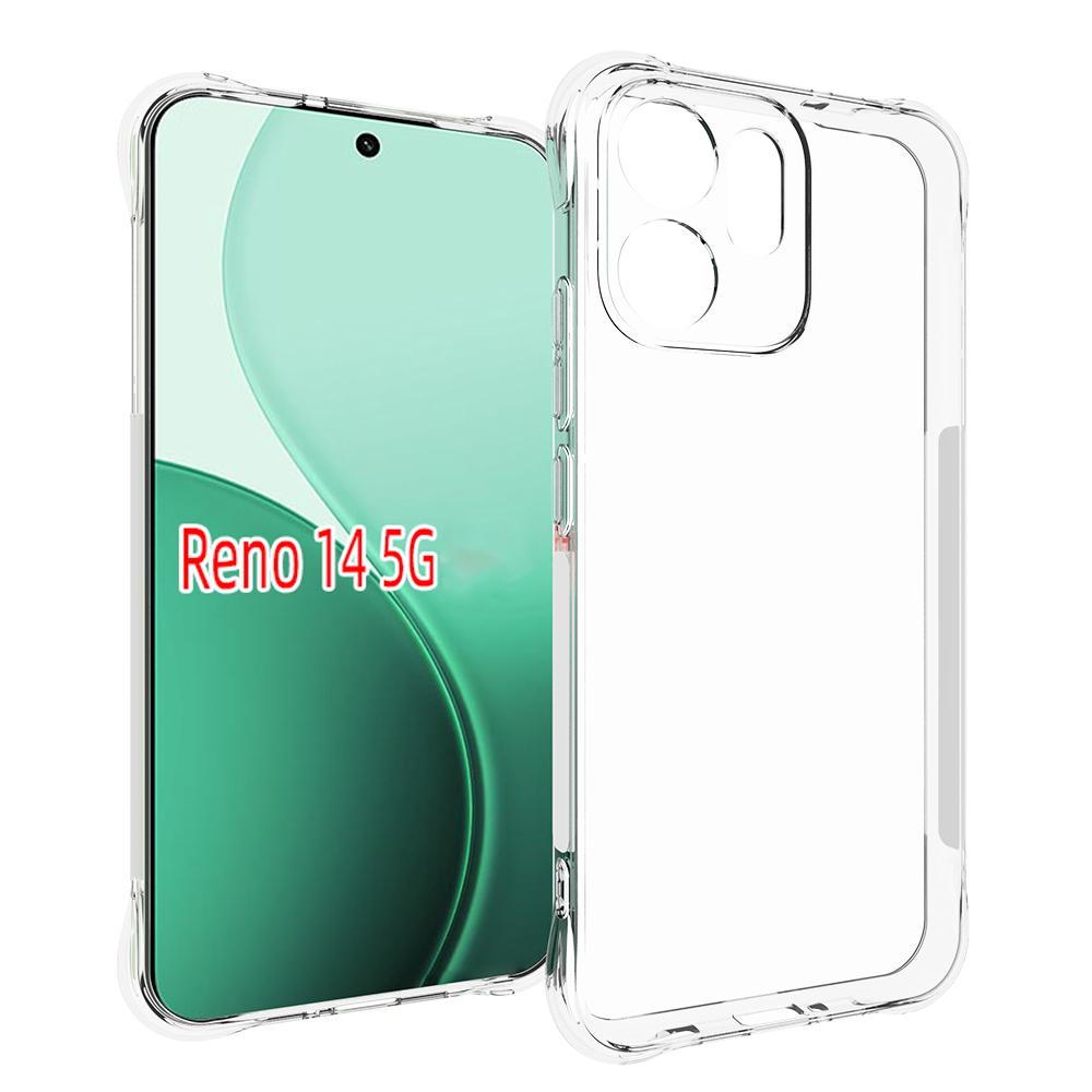 For-OPPO-Reno14-5G-Global-Shockproof-Non-slip-Thickening-TPU-Phone-Case(Transparent)