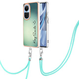 For-OPPO-Reno10-5G-Global-Electroplating-Dual-side-IMD-Phone-Case-with-Lanyard(Smile)