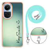 For-OPPO-Reno10-5G-Global-Electroplating-Dual-side-IMD-Phone-Case-with-Lanyard(Smile)