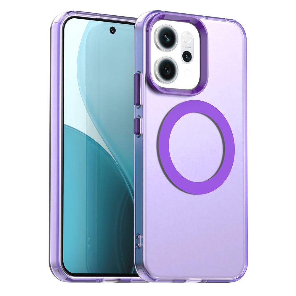 For-OPPO-Reno14-Global-Candy-Magsafe-PC-Hybrid-TPU-Phone-Case(Purple)
