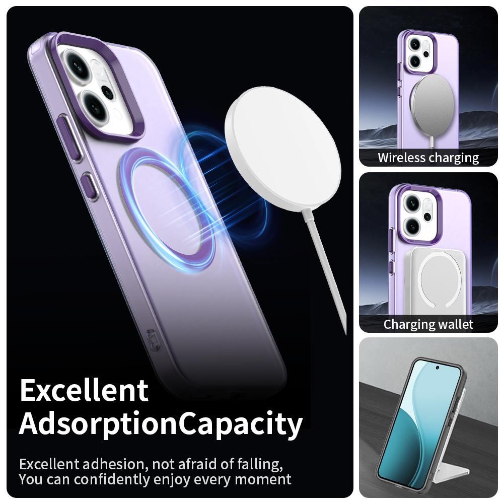 For-OPPO-Reno14-Global-Candy-Magsafe-PC-Hybrid-TPU-Phone-Case(Purple)