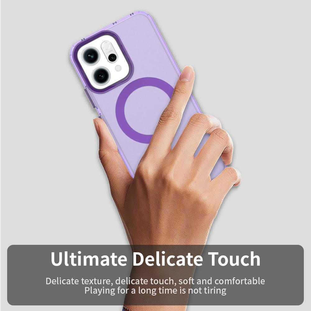 For-OPPO-Reno14-Global-Candy-Magsafe-PC-Hybrid-TPU-Phone-Case(Purple)
