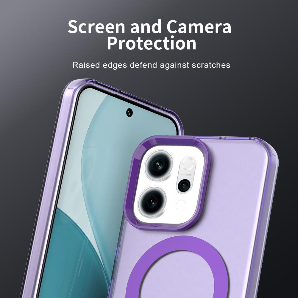 For-OPPO-Reno14-Global-Candy-Magsafe-PC-Hybrid-TPU-Phone-Case(Purple)