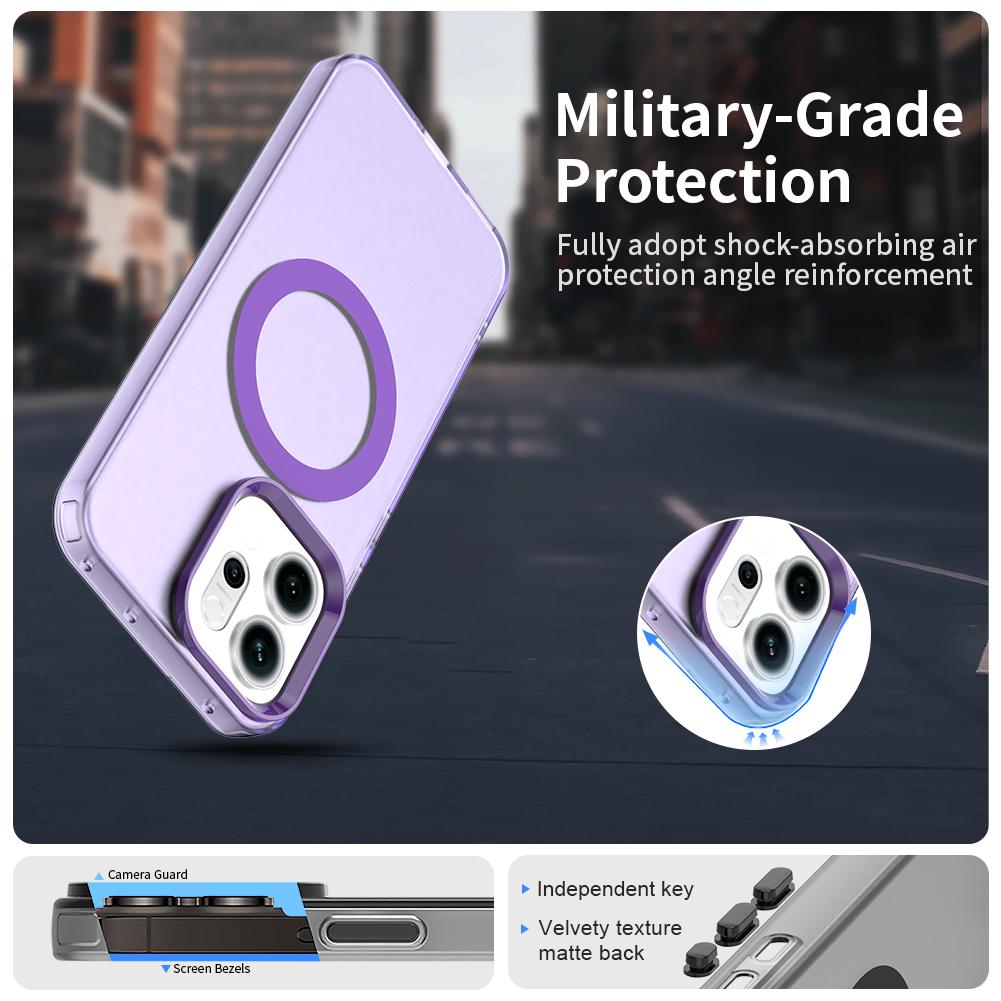 For-OPPO-Reno14-Global-Candy-Magsafe-PC-Hybrid-TPU-Phone-Case(Purple)