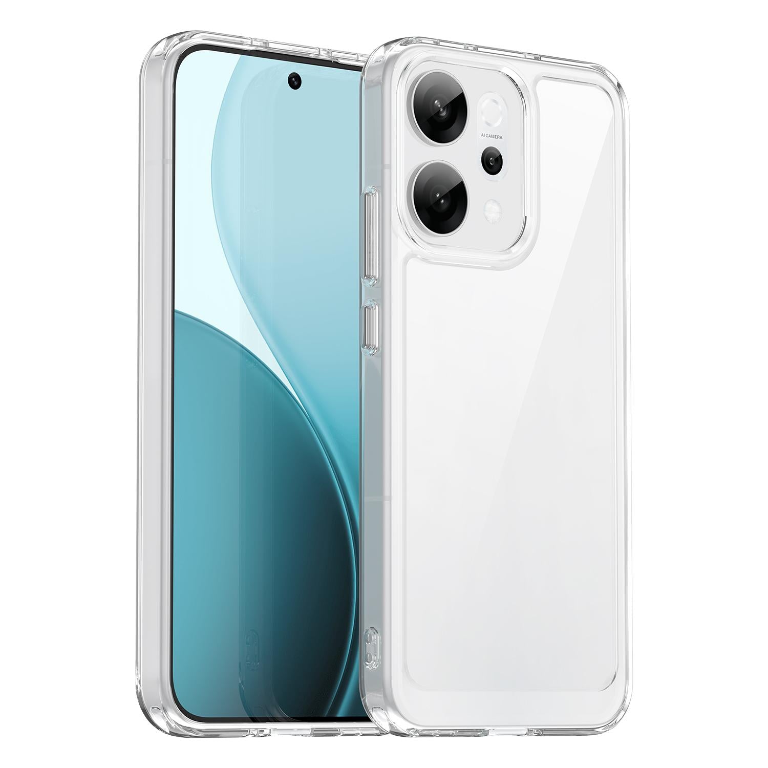 For-OPPO-Reno14-Global-Colorful-Series-Acrylic-Hybrid-TPU-Phone-Case(Transparent)