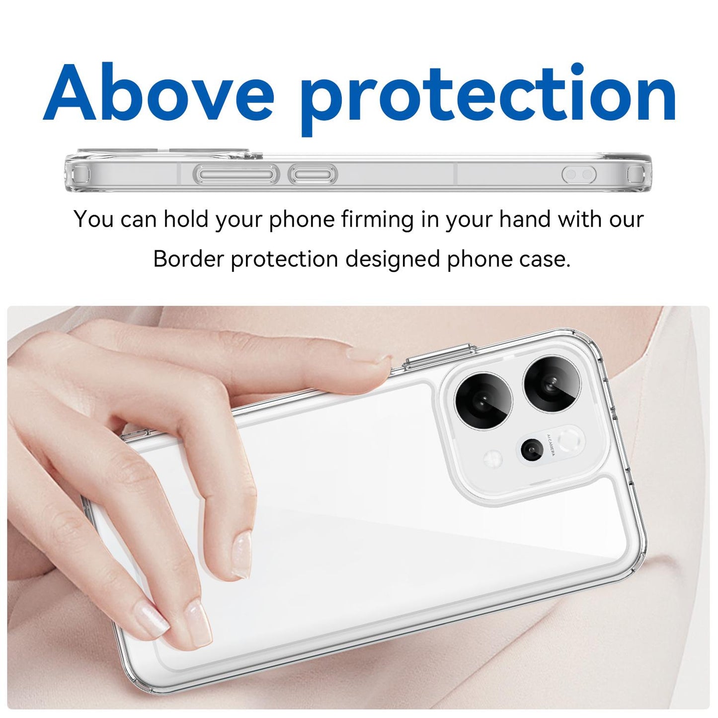 For-OPPO-Reno14-Global-Colorful-Series-Acrylic-Hybrid-TPU-Phone-Case(Transparent)