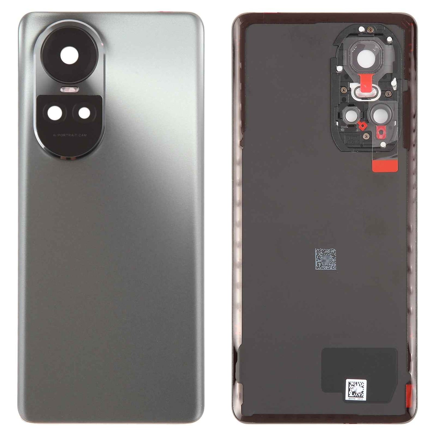 For-OPPO-Reno10-Global-Original-Battery-Back-Cover-with-Camera-Lens-Frame-(Grey)