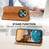 For-OPPO-Reno12-F-4G-/-5G-/-F27-India-Cubic-Grid-Calf-Texture-Magnetic-Leather-Phone-Case(Yellow)