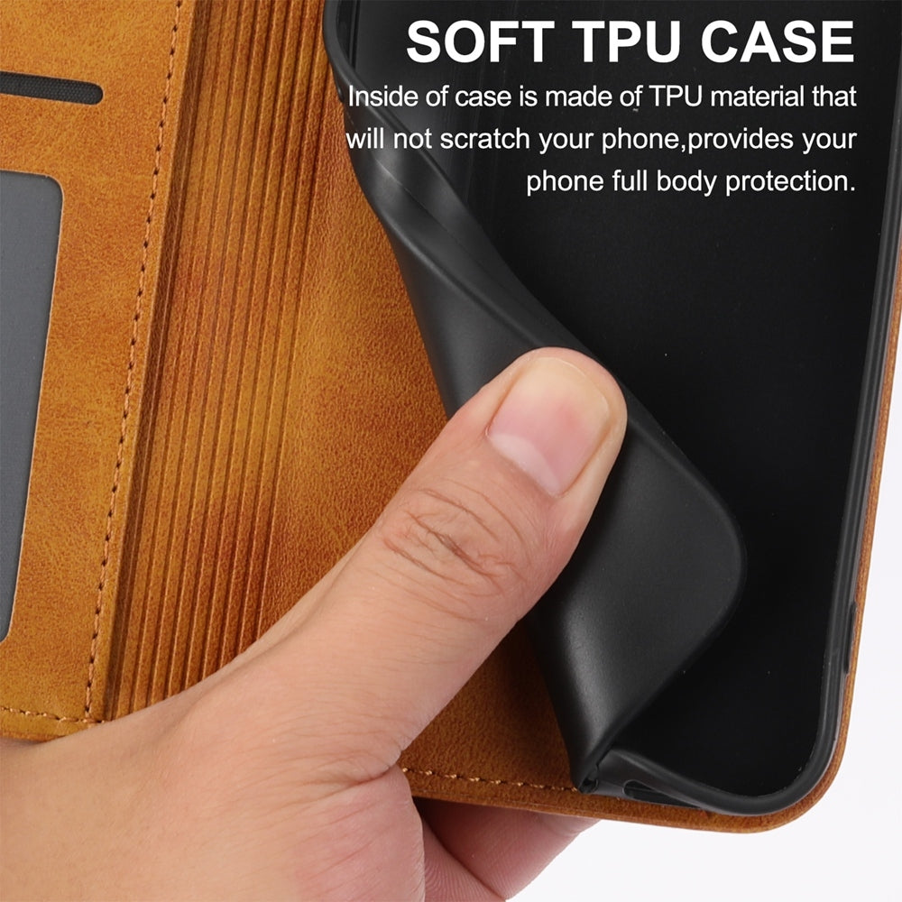 For-OPPO-Reno12-F-4G-/-5G-/-F27-India-Cubic-Grid-Calf-Texture-Magnetic-Leather-Phone-Case(Yellow)