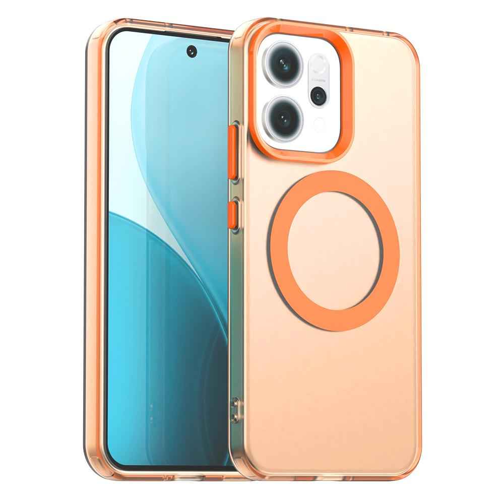 For-OPPO-Reno14-Global-Candy-Magsafe-PC-Hybrid-TPU-Phone-Case(Orange)