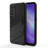 For-OPPO-Reno5-Pro-Punk-Armor-2-in-1-PC-+-TPU-Shockproof-Case-with-Invisible-Holder(Black)