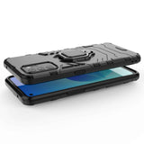 For-OPPO-Reno6-Z-Shockproof-PC-+-TPU-Protective-Case-with-Magnetic-Ring-Holder(Black)