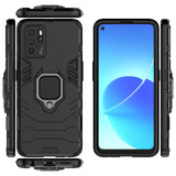 For-OPPO-Reno6-Z-Shockproof-PC-+-TPU-Protective-Case-with-Magnetic-Ring-Holder(Black)