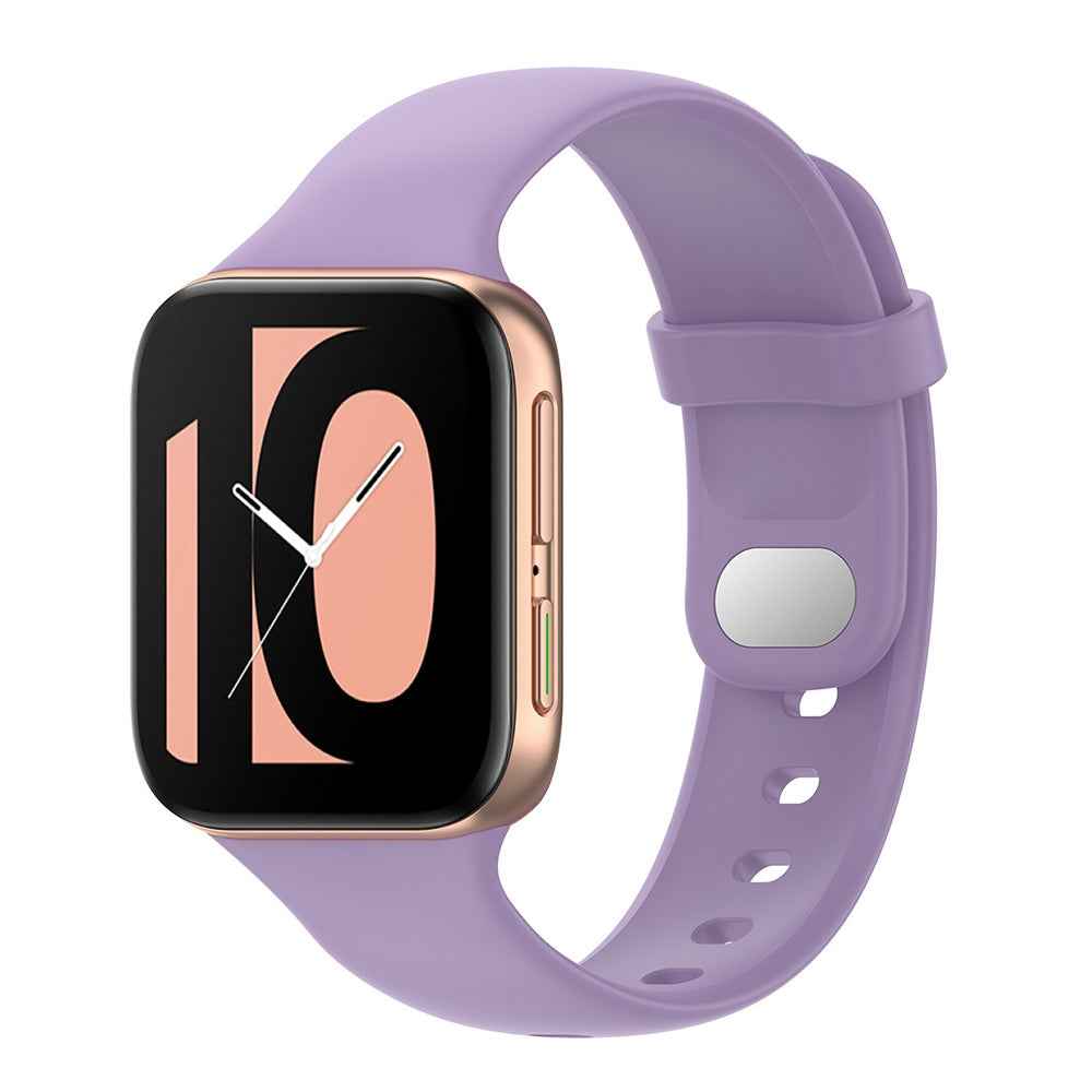 For-OPPO-Watch-41mm-Silicone-Watch-Band(Light-Purple)