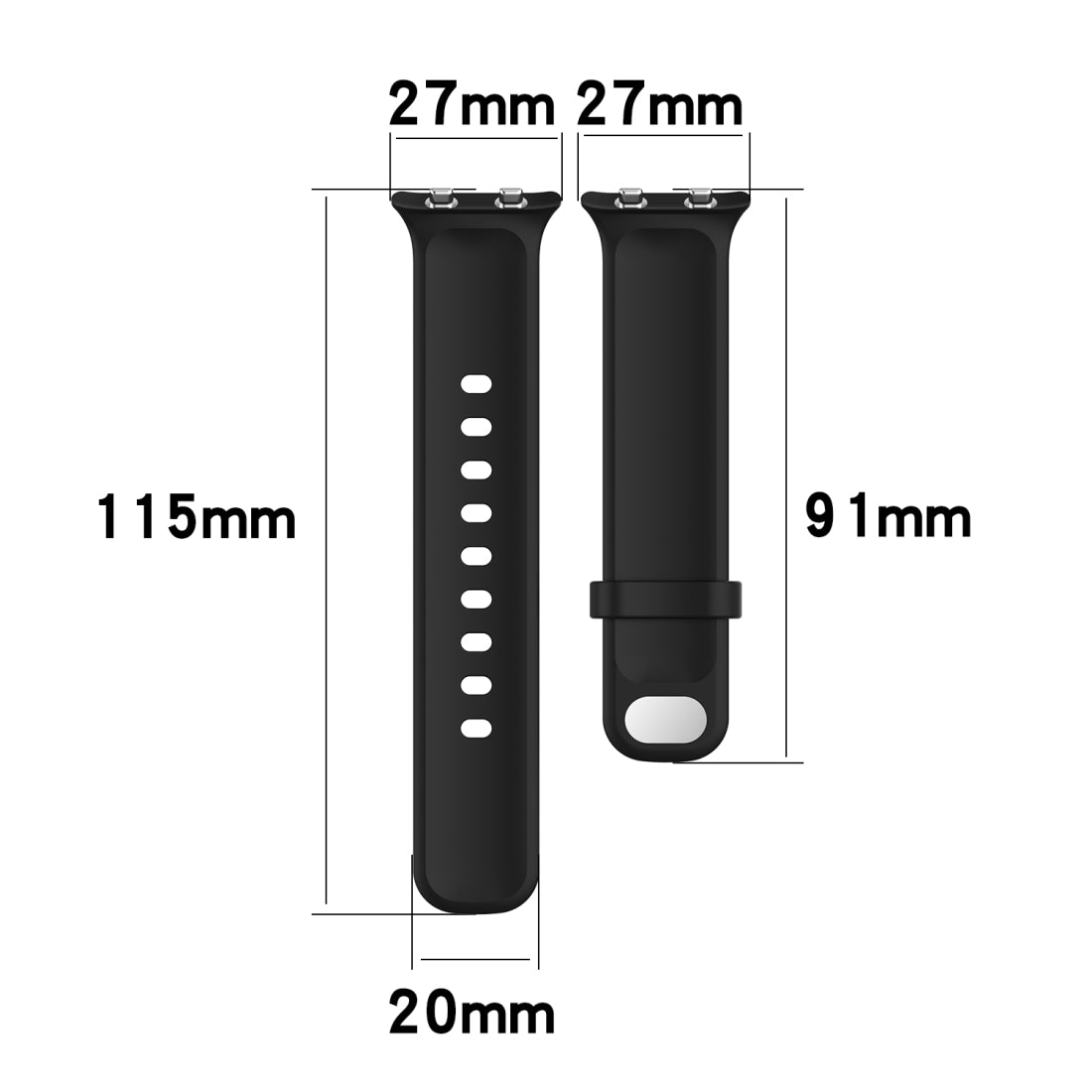 For-OPPO-Watch-41mm-Silicone-Watch-Band(Light-Purple)