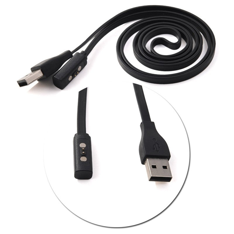 For-Pebble-Time-Round-Watch-Charging-Cable-&-Three-Generations(Black)