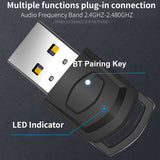 For-PS4-/-PS5-/-PC-HS-PS5101-Bluetooth-5.0-Adapter-Audio-Receiver-Wireless-Headset-Transmitter(Black)