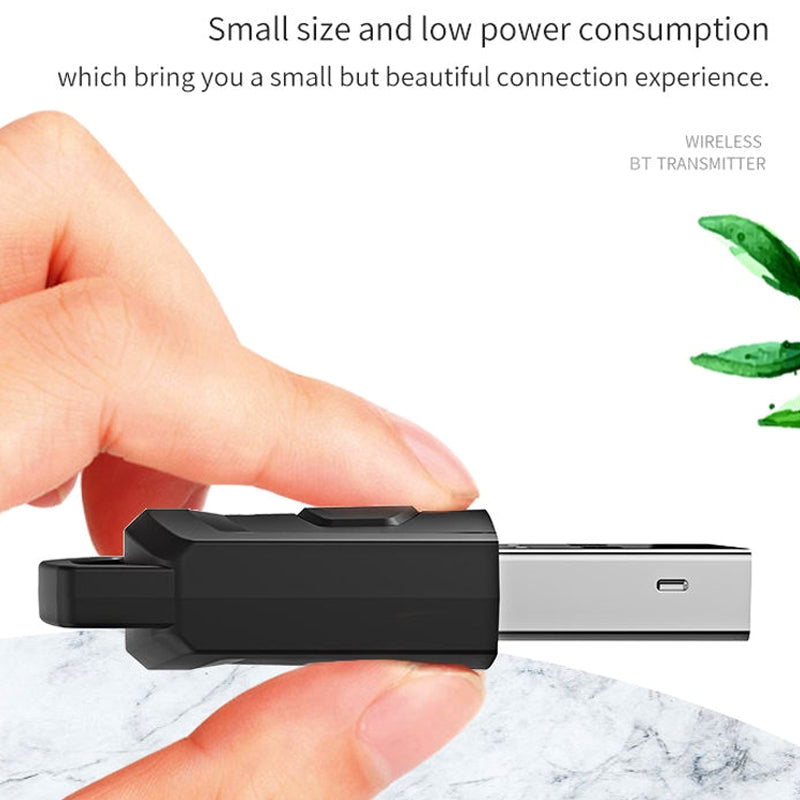 For-PS4-/-PS5-/-PC-HS-PS5101-Bluetooth-5.0-Adapter-Audio-Receiver-Wireless-Headset-Transmitter(Black)