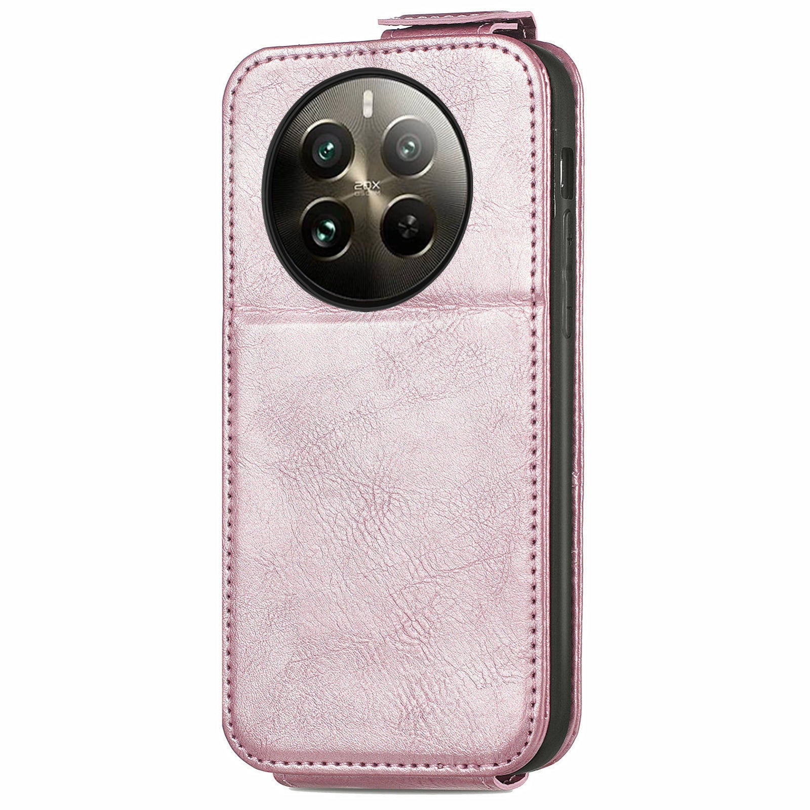 For-Realme-12-Pro-Zipper-Wallet-Vertical-Flip-Leather-Phone-Case(Pink)