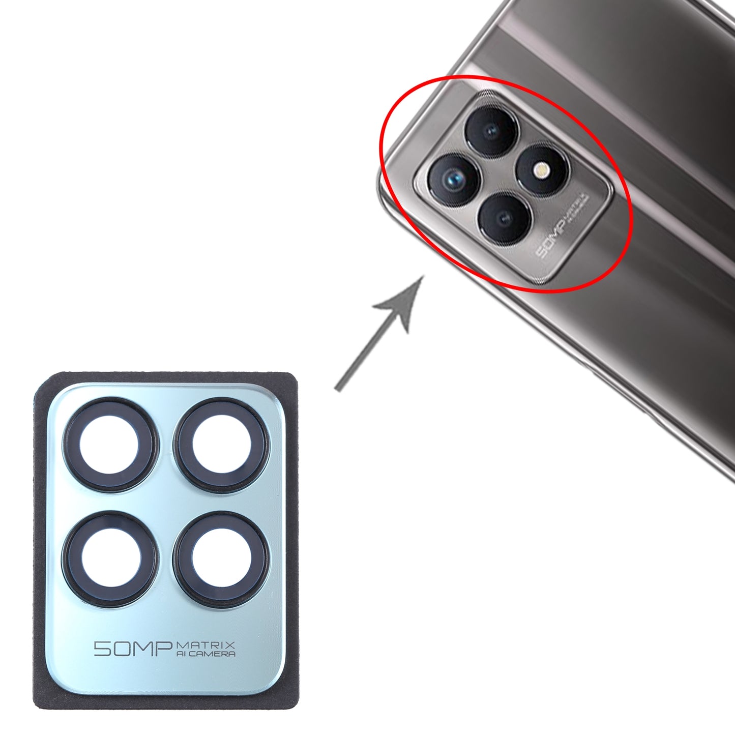 For-Realme-8i-Original-Camera-Lens-Cover-(Green)