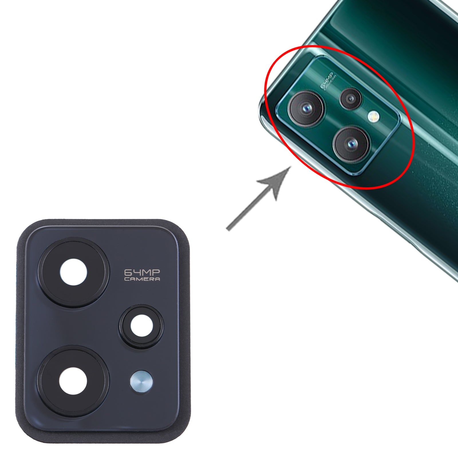 For-Realme-9-Pro-Original-Camera-Lens-Cover-(Black)