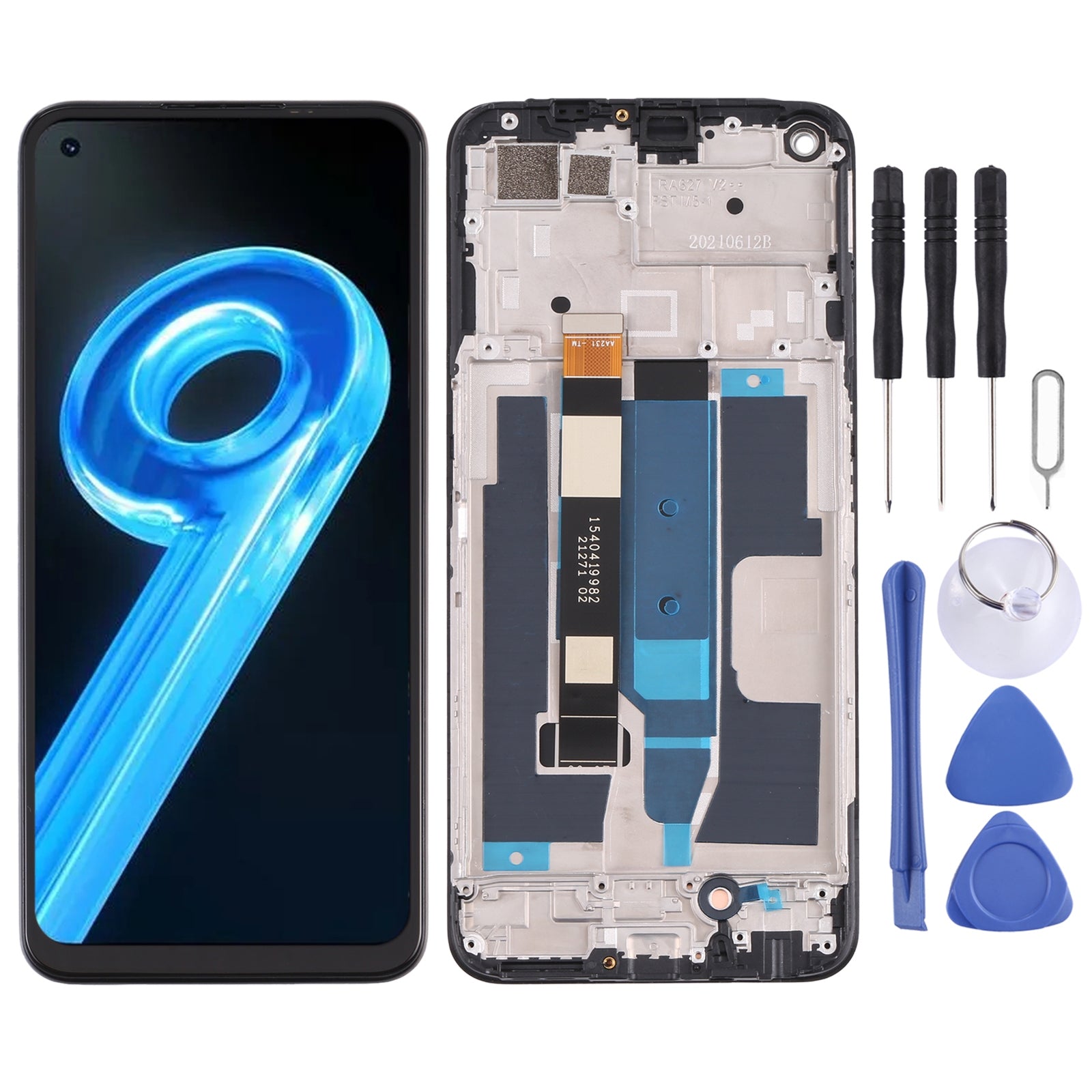 For-Realme-9-5G-India-RMX3388-OEM-LCD-Screen-Digitizer-Full-Assembly-with-Frame
