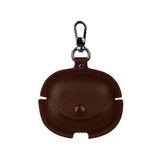 For-Realme-Buds-Air-5-Pro-Leather-Earphone-Protective-Case-with-Hook(Dark-Brown)