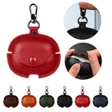 For-Realme-Buds-Air-5-Pro-Leather-Earphone-Protective-Case-with-Hook(Dark-Brown)