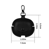 For-Realme-Buds-Air-5-Pro-Leather-Earphone-Protective-Case-with-Hook(Dark-Brown)