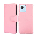 For-Realme-C30-4G/Narzo-50i-Prime-Crystal-Texture-Horizontal-Flip-Leather-Phone-Case(Pink)