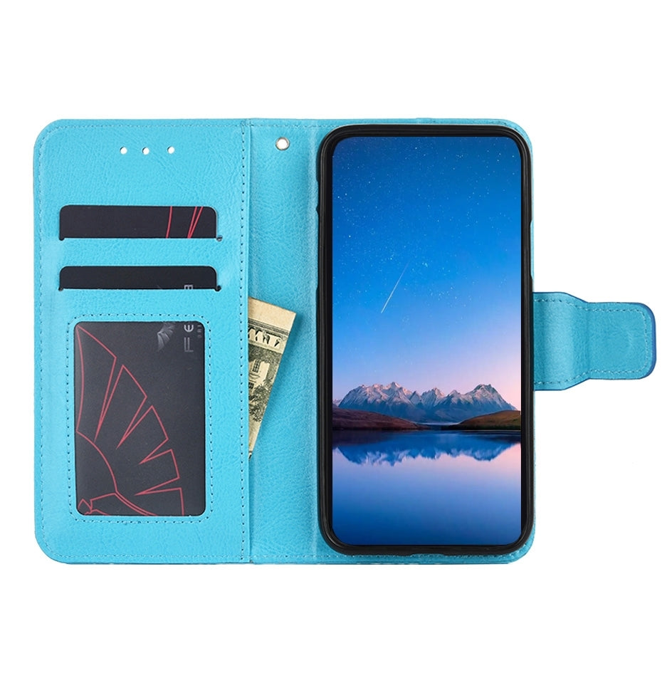 For-Realme-C30-4G/Narzo-50i-Prime-Crystal-Texture-Horizontal-Flip-Leather-Phone-Case(Pink)